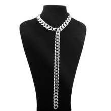 10-19MM Xxxtentacion Adjustable Choker Tail Hip Hop Rapper Silver Color Cuban Link Chain Stainless Steel Necklace For Men Women 2024 - buy cheap