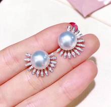 Pendientes de perlas D908 para mujer, joyería fina redonda de Plata de Ley 925 de 9-10mm, aretes de perlas blancas de agua dulce natural, regalos 2024 - compra barato