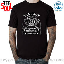 Retrochy Premium Quality Funny Birthday 1971 Aged to Perfection T-shirts Vintage Limited Edition 1971 All Original Parts T shirt 2024 - buy cheap
