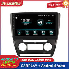 Radio con GPS para coche, reproductor Multimedia con Android 10, 2Din, estéreo, Carplay, vídeo, unidad principal, para Skoda Octavia 2007 2014 2024 - compra barato