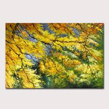 Mintura Wall Picture for Living Room Oil Paintings on Canvas Hand Painted The Yellow Leaves Hotel Decor Modern Wall Art No Frame 2024 - buy cheap