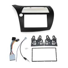 Kit de acabamento para instalação de painel, 2 din, com fio harne, para honda civic, rádio, dvd, cd estéreo, dvd e cd 2024 - compre barato