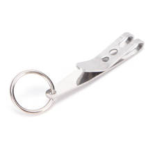 Mosquetón de anillo de acero inoxidable EDC, Clip de suspensión de bolsa con llave para exteriores, herramienta Quicklink, 1 ud. 2024 - compra barato