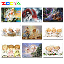 Diy Diamond Painting Cross Stitch Religion Diamond Embroidery Angel Girl Picture Landscape Wall Sticker 5D Diamond Mosaic  3Ts04 2024 - buy cheap