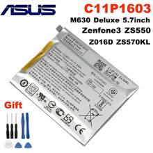 Bateria original asus c11p1603, bateria de alta capacidade + ferramentas para asus zenfone 3 zenfone3 zs550 m630 de luxo 5.7 polegadas z016d zs570kl 2870mah 2024 - compre barato