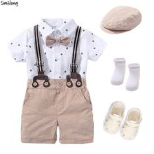 Newborn Infant Baby Boy Clothes Sets 0-24Months Baby Outfits Boy Gentleman Suits Clothes for Newborns Baby Stuff Summer Suits 2024 - buy cheap