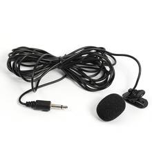 Microfone de áudio do carro vodool 3m, profissional, plug jack de 3.5mm, estéreo, mini, com fio, microfone externo para rádio de dvd automático 2024 - compre barato