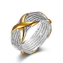 2019 clássico x amarrado anel de jóias de prata s925 selo aaa zircon infinidade strass cristal anéis para o casamento feminino declaração anillos mujer melhores presentes dos amantes 2024 - compre barato