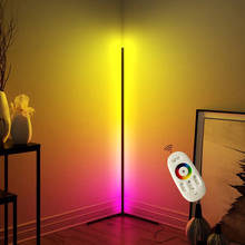 Lámpara LED de pie RGB moderna, luz de ambiente con Control remoto, iluminación para esquina, sala de estar, decoración del hogar, Luz de suelo 2024 - compra barato