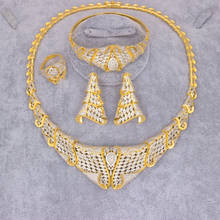 BrideTalk Unique Elegant Women Wedding 4 PCS CZ Necklace Earrings Bangle Ring Cubic Zirconia High Quality Bridal Jewelry Sets 2024 - buy cheap
