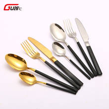 304 Stainless Steel Hot Sale Dinner Set Cutlery Knives Forks Gold Spoons Wester Kitchen Dinnerware Home Party Tableware Set 2024 - buy cheap