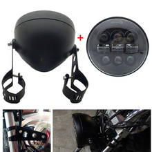 5.75'' Projector Headlamp 5.75 Inch LED Headlight Mounting Housing Bucket For Kawasaki Vulcan 900 Custom Cruiser Bike Choppers 2024 - buy cheap