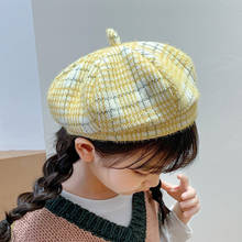 Doitbest 2 to 6 Years old Children's fashion imitation wool beret painter winter autumn pumpkin hat caps 2024 - buy cheap