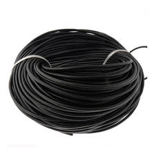 Cordón redondo de cuero auténtico para fabricación de joyas, cuerda de hilo para hacer joyería, colgante de collar, diseño, color negro, 10m, 3mm 2024 - compra barato