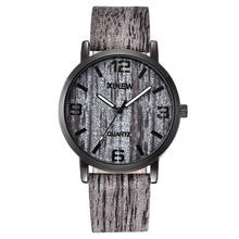 XINEW Fashion Wood Watches Men Watches Wooden Texture Imitation Leather Band Quartz Wristwatches relogio masculino reloj hombre 2024 - buy cheap