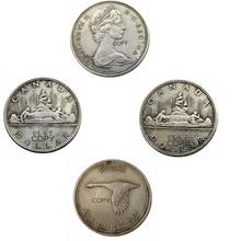 Дата 1965 1966 1967 канадский доллар ELIZABETH II D. G Регина Посеребренная копия монет 2024 - купить недорого