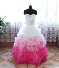 ANGELSBRIDEP White/Pink Ball Gown Quinceanera Dresses Fashion Sweetheart Organza Floor-Length Sweet 16 Princess Party Gowns 2024 - buy cheap