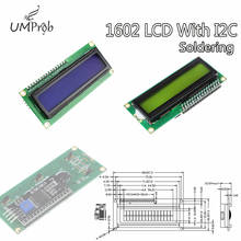 Модуль ЖК синий/желтый зеленый экран IIC/I2C 1602 для arduino 1602 LCD UNO r3 mega2560 2024 - купить недорого
