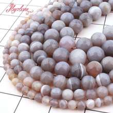 Natural Gray Stripe Agates Faceted Round Beads Ball 6/8/10/12mm Stone Beads For DIY Necklace Jewelry Making 15" Free Shipping 2024 - buy cheap
