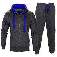 Men's Autumn Winter Hooded Sports Suits Running Tracksuits Jackets Tops Pants 2 Piece Set Sweatshirt Jogging Sportswear Kits 2024 - buy cheap