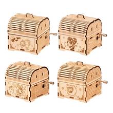 DIY Hand Crank Music Box Model 3D Wooden Puzzle Toy Self Assembly Wood Craft Kit  2024 - buy cheap