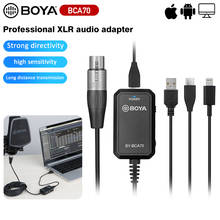 BOYA BY-BCA70 XLR Audio Adapter mic for XLR Microphones to PC Mobile Devices Compatible With Type-C Andorid iOS Smartphones 2024 - buy cheap