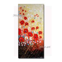 Textured Flower Art Unframed Knife Canvas Oil Painting Wall Decor Pictures Art Wall Hangings Artwork For Hotel Room Decoration 2024 - buy cheap