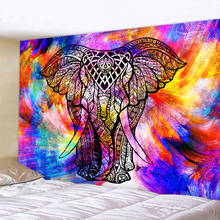 Colorful pearl elephant tapestry 3D mosaic style Hippie Bohemian tapestry Mandala fabric mat living room decoration 230x180cm 2024 - buy cheap