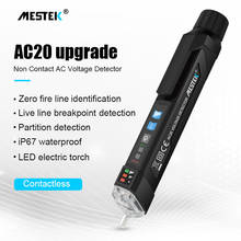 MESTEK Wire Breakpoint Detection Non-contact Pen Alarm AC voltage detector meter Tester Pen Sensor Tester AC20 Voltage Tester 2024 - buy cheap