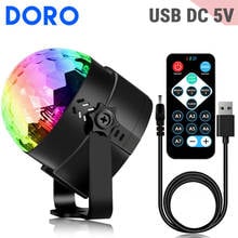 USB DC 5V sound activated stage light colorful effect disco lights remote control rotating ktv dj light holiday Christmas lights 2024 - buy cheap