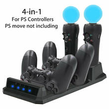 4 in 1 Controller Charger Dock Station Double Fast Charging Stand For Playstation 4 PS4 PSVR VR Move US 2024 - buy cheap