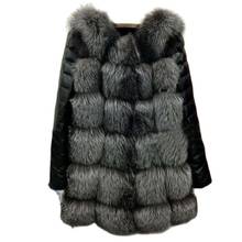 S-6XL New Fashion Women Winter Clothes Plus Size High Imiation Fox Fur Coat Splice Winter Long Women Faux Fur Coat 2024 - buy cheap