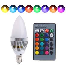 E12/E14 3W RGB LED Bulbs 15 Colors Changing Candle Light Bulb Lamp w/Remote Control AC85-265V63HF 2024 - buy cheap