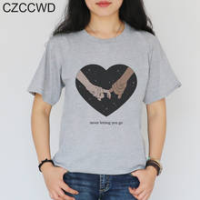 CZCCWD New Women T-shirts Casual Harajuku Abstract Printed Tops Tee Summer Female Aesthetic Short Sleeve T Shirt Camisetas Mujer 2024 - buy cheap