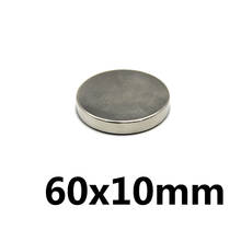 1/2PCS 60x10mm NdFeB Super Powerful Strong Magnetic 60mmx10mm N35 Permanent Neodymium Magnets 60x10 mm Big Round Magnet 60*10 mm 2024 - buy cheap