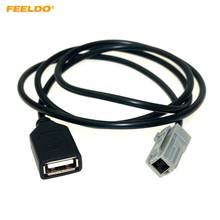 FEELDO Car Aux Audio Input Media Data Wire Original Plug To USB Adapter Conector For Toyota RAV4 EZ Verso Camry #HQ5093 2024 - buy cheap