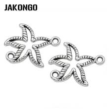 40PCS Antique Silver Plated Hollow Starfish Connectors for Making Bracelet Handmade DIY Jewelry Accessories 18*13mm 2024 - buy cheap