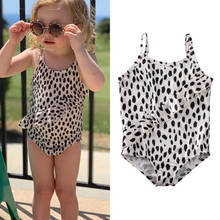 Kids Baby Girl Swimsuit Summer Sling Toddler Infant Leopard Printed Bikini Set One-piece Swimwear Bathing Suit Beachwear Biquini 2024 - buy cheap