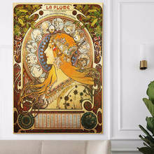 Alphonse Mucha Famous Illustration Canvas Art Posters and Prints on Prints Classical Art Nouveau Woman Art Pictures Home Decor 2024 - buy cheap