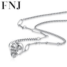 FNJ Love Heart, ожерелье с подвеской, серебро 925 пробы, 55 см, цепочка, изящное Оригинальное Серебро S925, Женское Ожерелье для изготовления ювелирных изделий 2024 - купить недорого