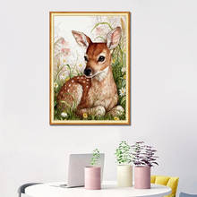 Deer Full Square/Round Stones Animal Diamond Embroidery 5D Diamond Painting Diamond Mosaic Cross Stitch Diamont Home Decor DIY 2024 - buy cheap