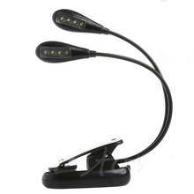 Clip-on Adjustable Dual Arm 8 LED Piano Music Stand Book Light Reading Lamp 2024 - buy cheap