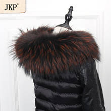 JKP 2020 Raccoon Fur Collar Real Fur Scarf Women 100% Natural Raccoon Fur Shawl New Fashion Winter Warm Scarves WJ29 2024 - buy cheap