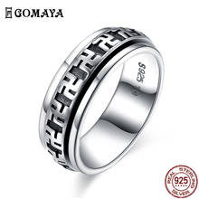 Gomaya-anéis de prata esterlina 100% original, joia boutique para homens, punk buda, vintage, motociclista, fabricação de joias de luxo 2024 - compre barato