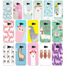 317FG  Cute Llama Alpaca Animals Cartoon  Soft Silicone Tpu Cover phone Case for Samsung j3 j5 j7 2016 2017 j330 j2 j6 Plus 2018 2024 - buy cheap