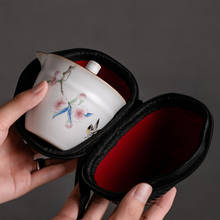 Китайский чайный набор, керамический портативный чайный набор, чайные чашки для отдыха на открытом воздухе, путешествий, чайная чашка для чайной церемонии, отличные подарки 2024 - купить недорого