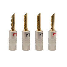 2Pair/4Pcs 4mm Banana Male Plug Speaker Audio Amplifier Screw Lock Binding Post Gold-plated 4mm Speaker Banana Plug Connector 2024 - buy cheap