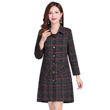 Trench Coat Women's Fashion Plaid Coat Women Outerwear Mid-Long Single-breasted Shirt Coats Women's Elegant Casual Windbreaker 2024 - buy cheap