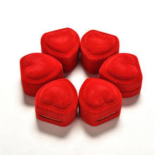 1Pc Heart Shaped Carrying Cases Mini Cute Red Ring Box For Rings Hot Sale Display Box Jewelry Packaging 2024 - buy cheap