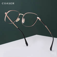 Armação de óculos ópticos femininos de titânio, armações de óculos super leves vintage, óculos para grau de miopia, modelo 2020 2024 - compre barato